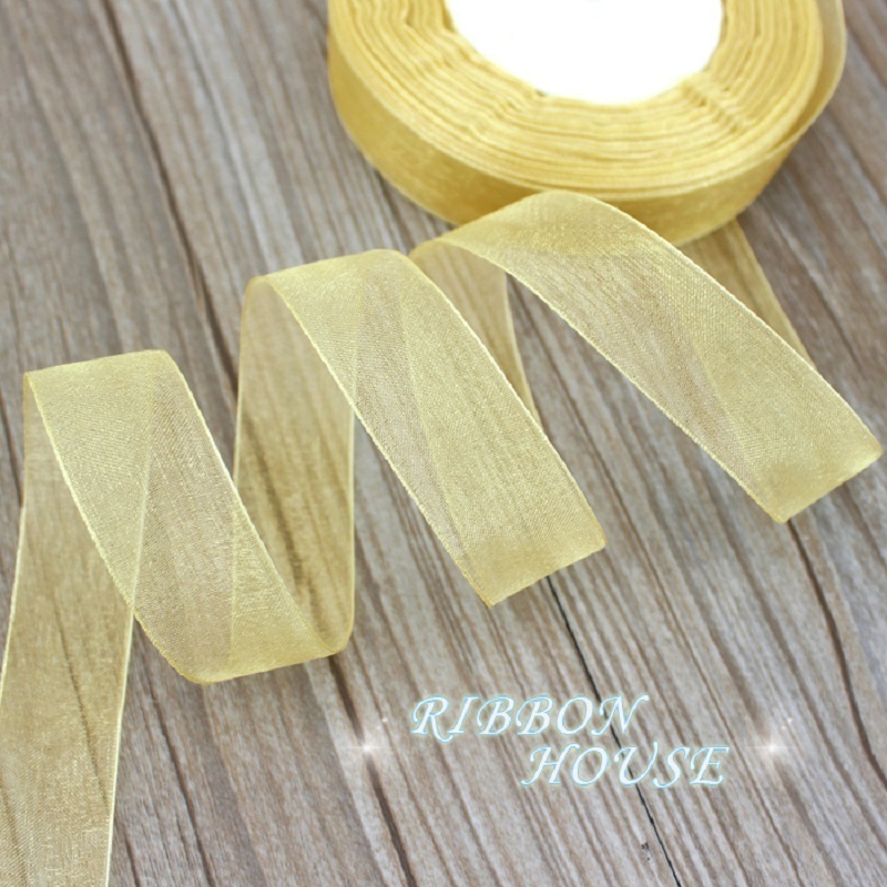 Velvet Ribbon Roll - (50 yards/roll) 3/4 ''(20mm) Pale Gold