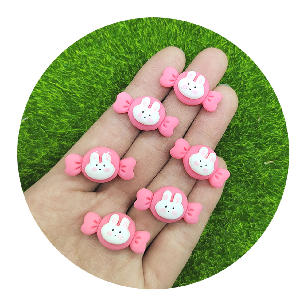 Embellishments For Scrapbooking - 20/50/100PCS Pasen Hars Mini Konijn Snoep
