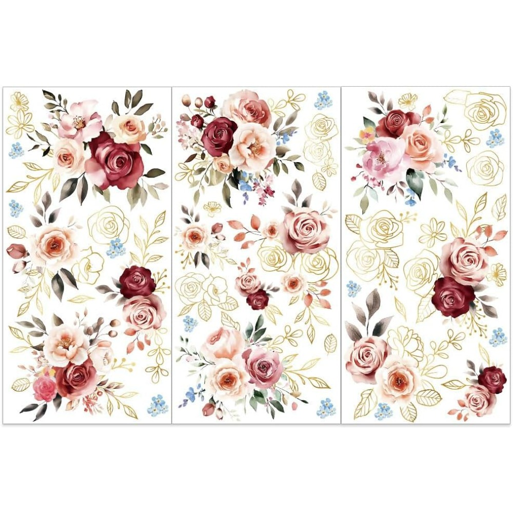 Embellishment Crafts - 3 stks/set Aquarel Rozen Wrijven op