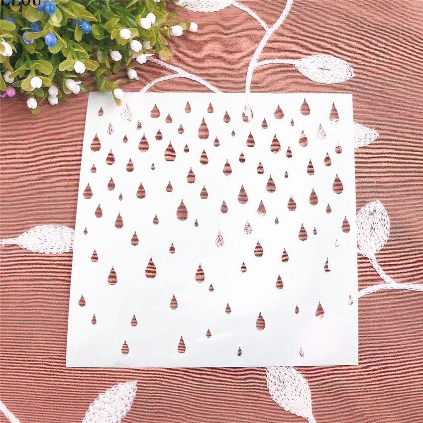 Embellishments For Scrapbooking - 15*15 regendruppels plakboek stencils spray plastic